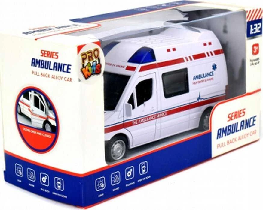 Pro Kids Važiuoklė metalowy - karetka 15cm