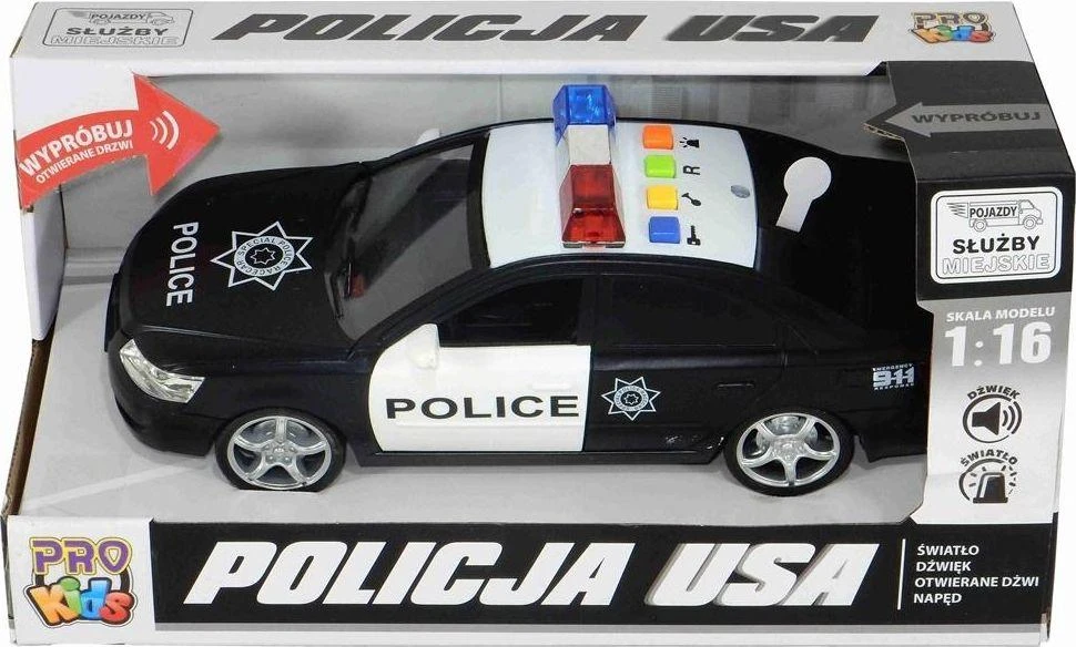 Pro Eximp Pro Kids Važiuoklė su garsais - Policja USA
