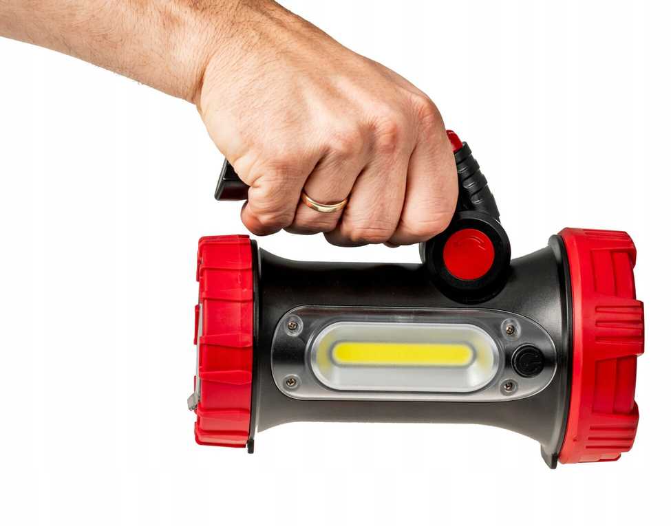 PRO LED Žibintuvėlis su baterija ir judančia rankena 350LM+180LM