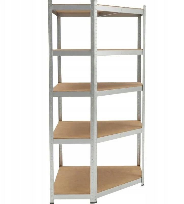 Regał Lentyna Kampinė metalinė presuojama lentyna, 5 vnt., 180x90x90x40x, 175 kg, cinkuota