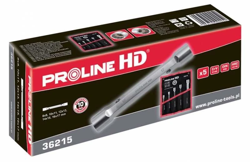 Klucze Dvipusiai vamzdiniai raktai, 5 vnt. (8x9-16x17mm), CV, proline "HD"