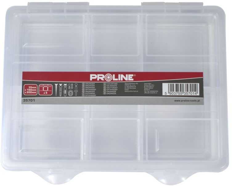Organizer Organizatorius su 5 skyriais 35701 35x160x200 mm, Proline