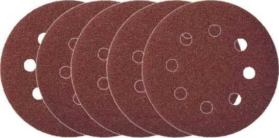 Krążki Šlifavimo diskai su lipdukais ir skylutėmis, 125 mm, 5 vnt., gr 40, proline