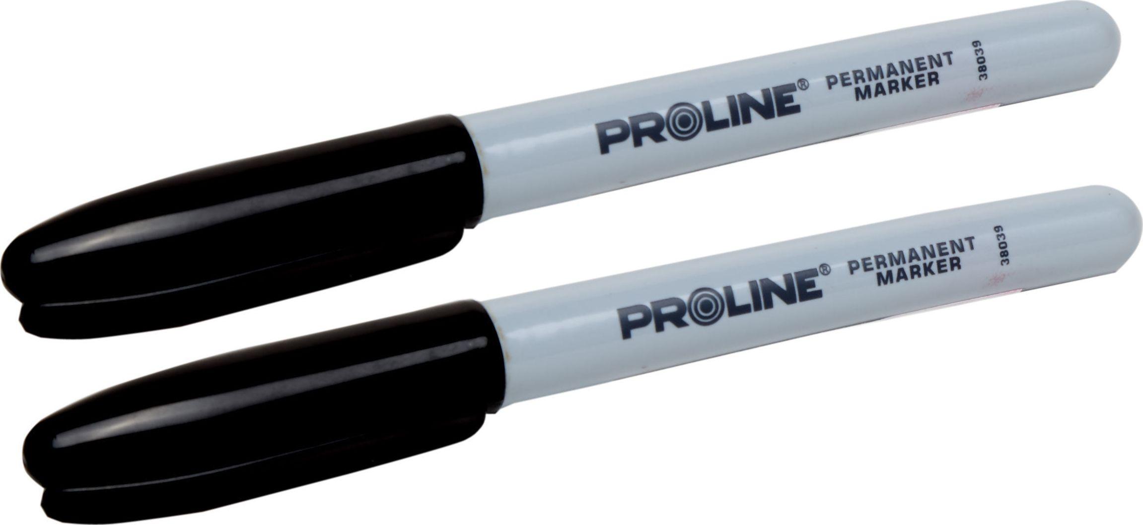 Proline Markery Permanentinio temperamento žymekliai "apvalūs", 2 vnt. juodi, kartonas, prolinas