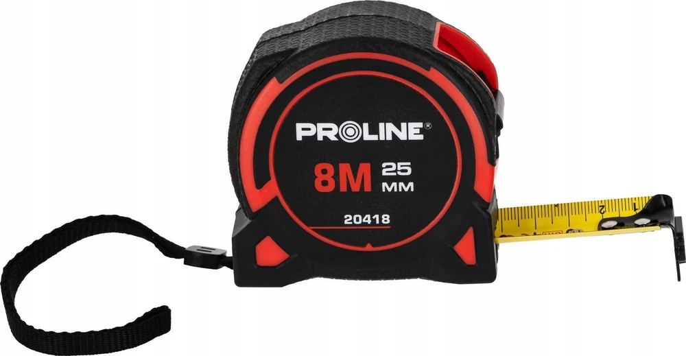 Miara Riedanti matavimo juosta 8 m / 25 mm magnetinė nailono su prolino sandarikliu
