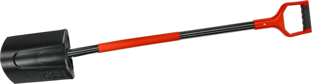 Szpadel Aukščiausios kokybės tiesus kastuvas su grūdintu metaliniu kotu, 1200 mm proline