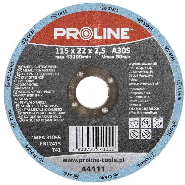 Tarcza Metalo pjovimo diskas, t41, 115x1.0x22a60s proline