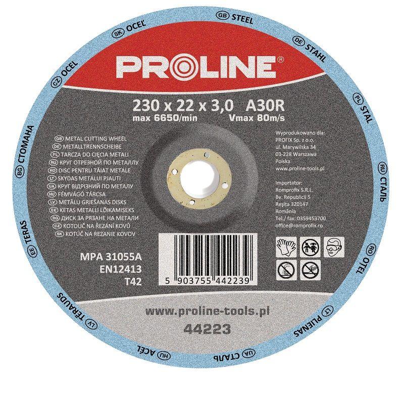 Tarcza Metalo pjovimo diskas t42, 230x3.0x22a30r proline