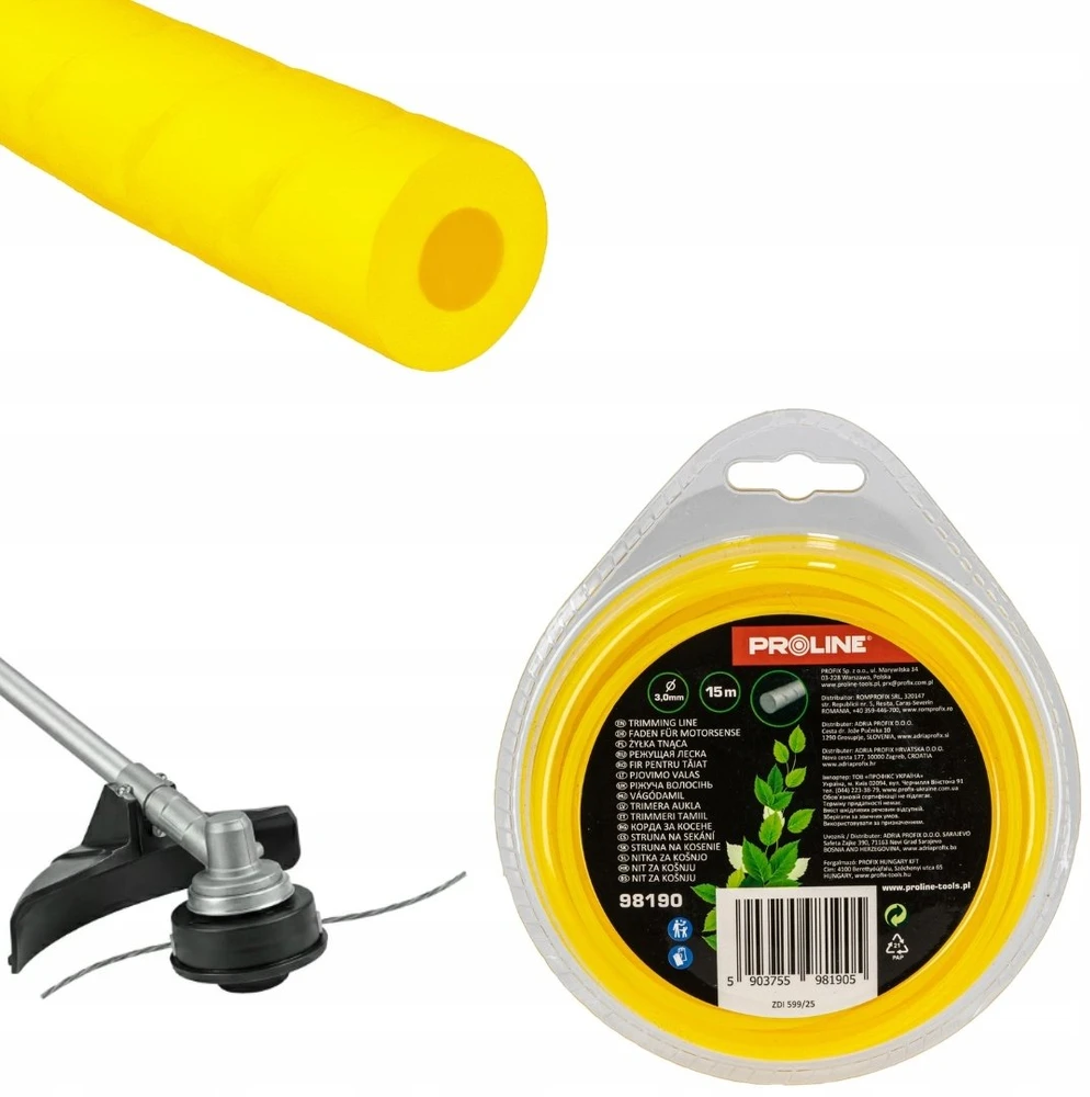 Żyłka Valas Apvali pjovimo linija su įdubimais 3,0 mm x 15 m, prolinas