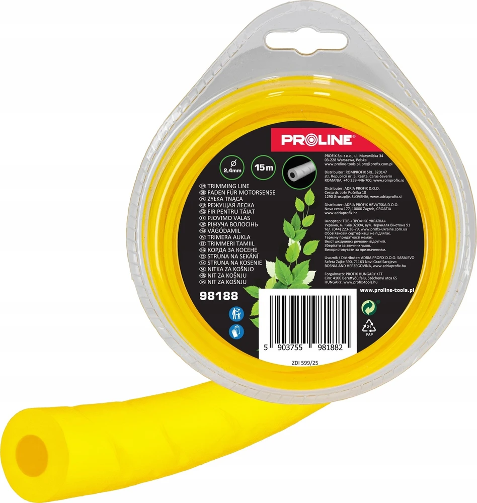 Pro-Line Valas Apvali pjovimo linija su įdubimais 2,4 mm x 15 m, prolinas