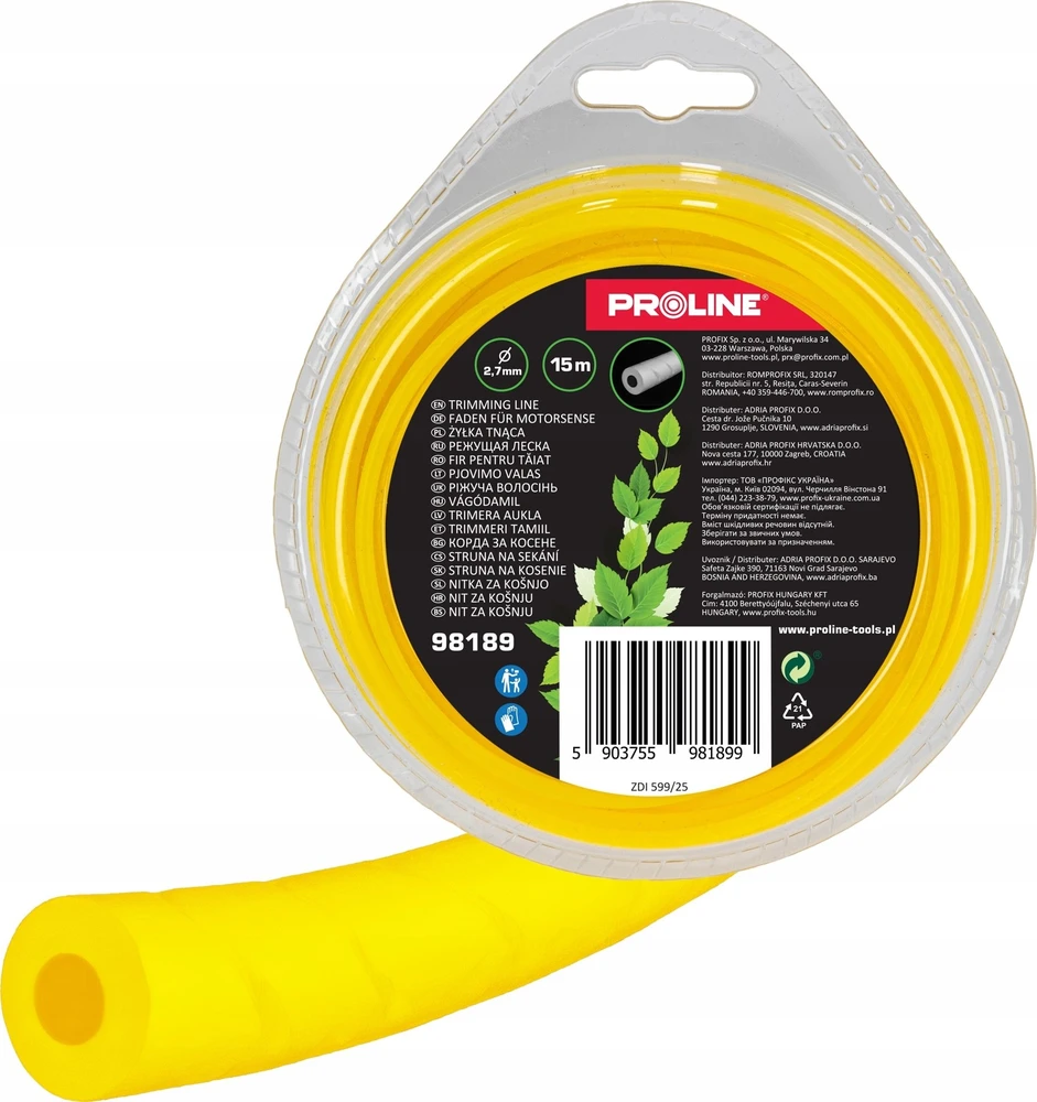 Pro-Line Valas Apvali pjovimo linija su įdubimais 2,7 mm x 15 m, prolinas