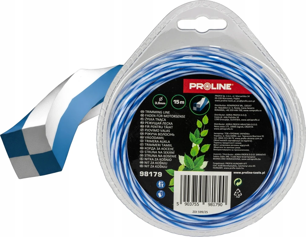 Pro-Line Valas Pjovimo linija languotai susukta 3,0 mm x 15 m, prolinas
