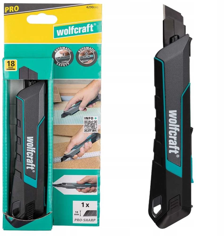 Peilis keičiamais ašmenimis Wolfcraft 4290000; 18 mm