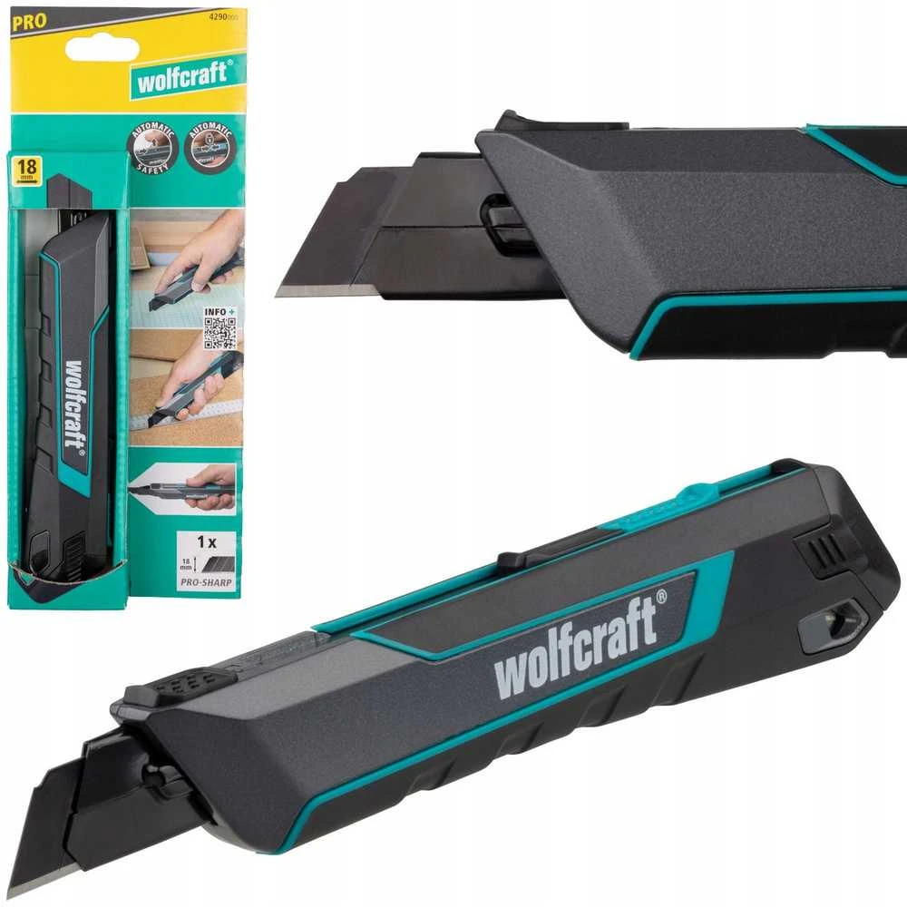 Peilis keičiamais ašmenimis Wolfcraft 4290000; 18 mm