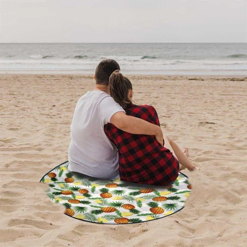 ProBeach Paplūdimio kilimėlis Apvalus 138 cm Lengvas ir sulankstomas