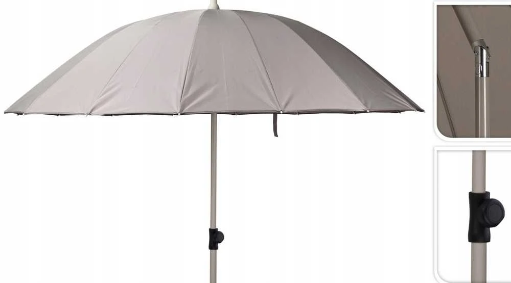 Probeach Sodo Parasolė Reguliuojama 190 cm Pilka