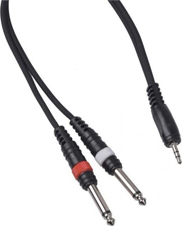 Procab Jack CABLE4ME mini lizdas 3,5 mm stereofoninis - 2 x lizdas mono 6,3 mm signalo garso kabelis 6 m