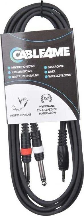 Procab Jack CABLE4ME mini lizdas 3,5 mm stereofoninis - 2 x lizdas mono 6,3 mm signalo garso kabelis 6 m