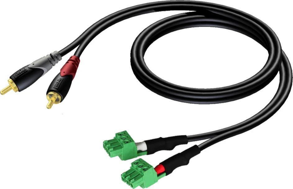 Audac CLA832/1 laidas su RCA ir 3 kontaktų jungtimis