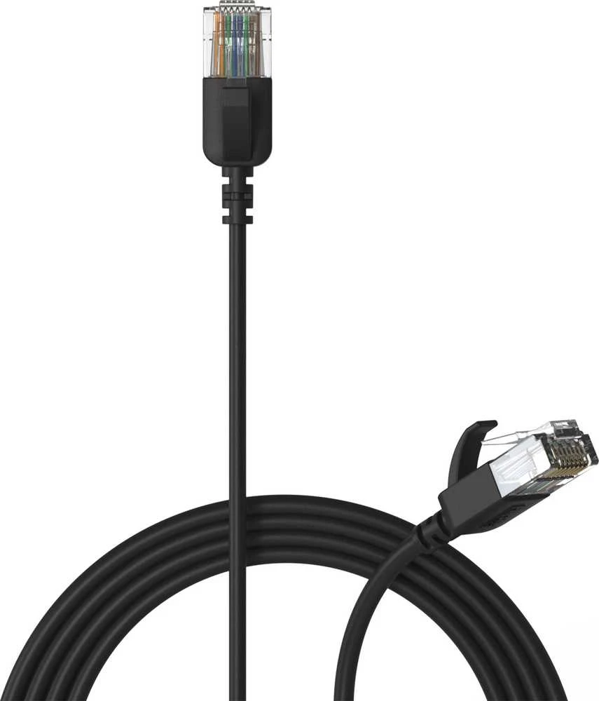 Procab PROCAB CSD560B/3 Plonas tinklo kabelis - CAT6A RJ45 - RJ45 U/UTP, juodos spalvos - 3 m