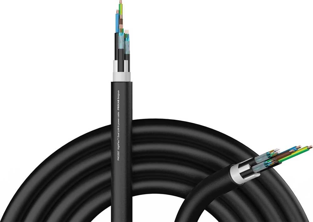 Procab PROCAB PNC2527/1 Hibridinis kabelis: 2 x LAN ir maitinimas – 2 x CAT7 S/FTP ir 3G2.5, 100 m