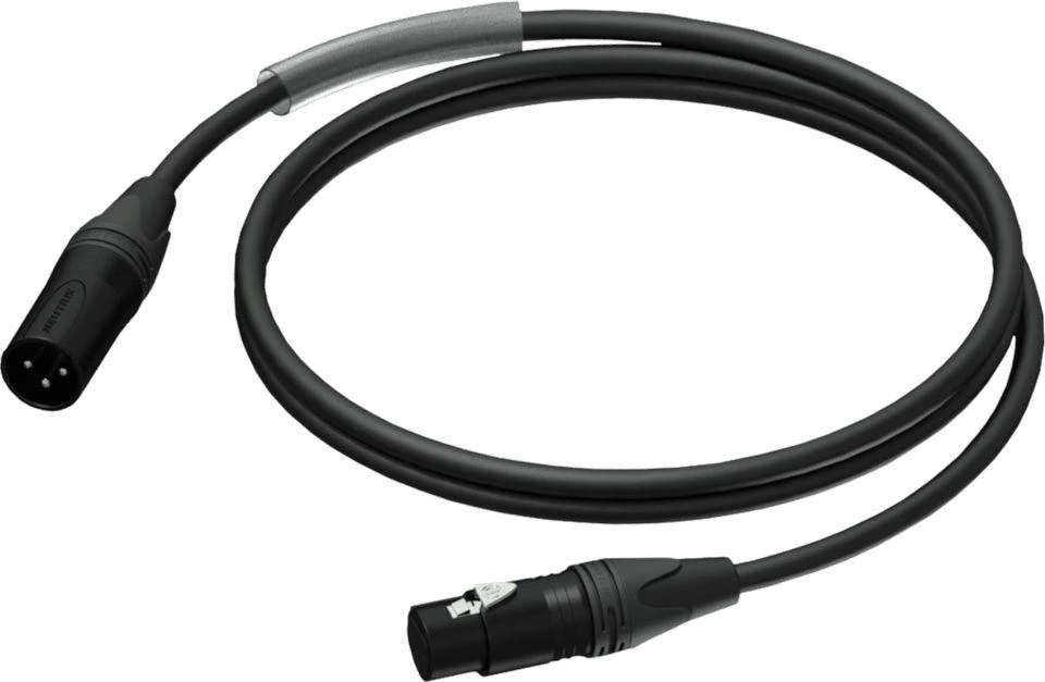 Lenktas 0,5m XLR laidas su jungtimis