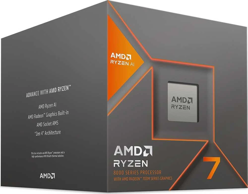 Procesorius AMD CPU Desktop Ryzen 7 8C/16T 8700G (3.8/5.1GHz Max, 24MB, 65W, AM5) dėžutė