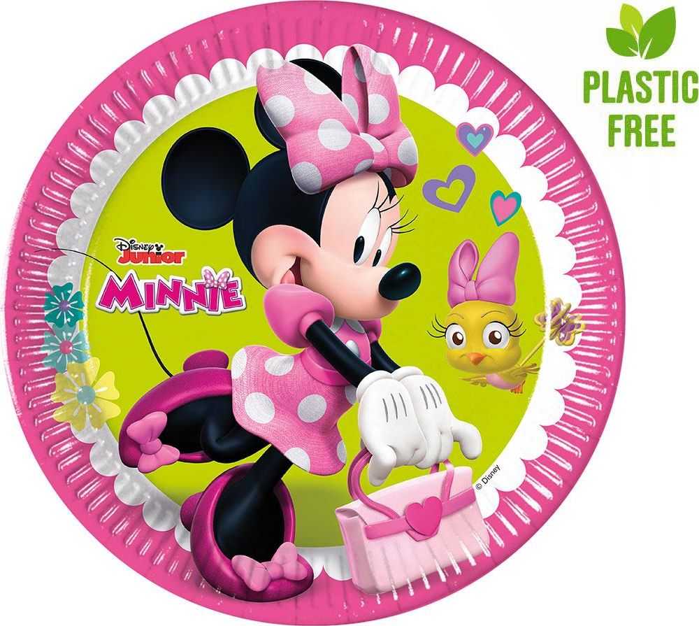 PROCOS Minnie Mouse Happy Helpers popierinės lėkštės, 23 cm, 8 vnt.