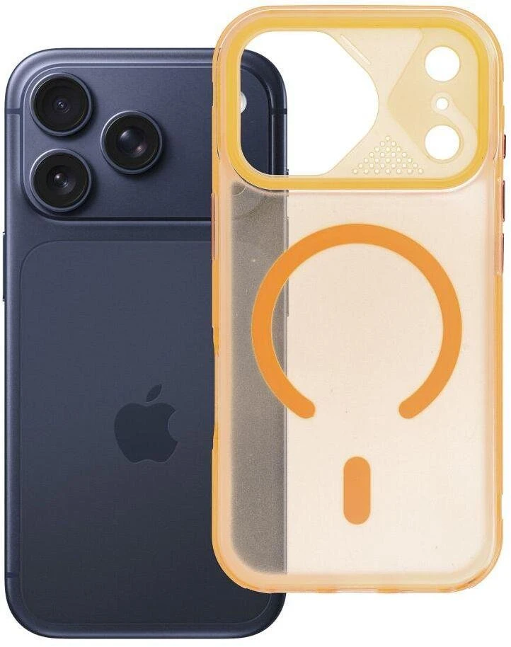 Prodigee Oem dėklas, skirtas iPhone 17 Pro / 18 Pro (žema kameros briauna) Aurora, suderinamas su MagSafe, oranžinis