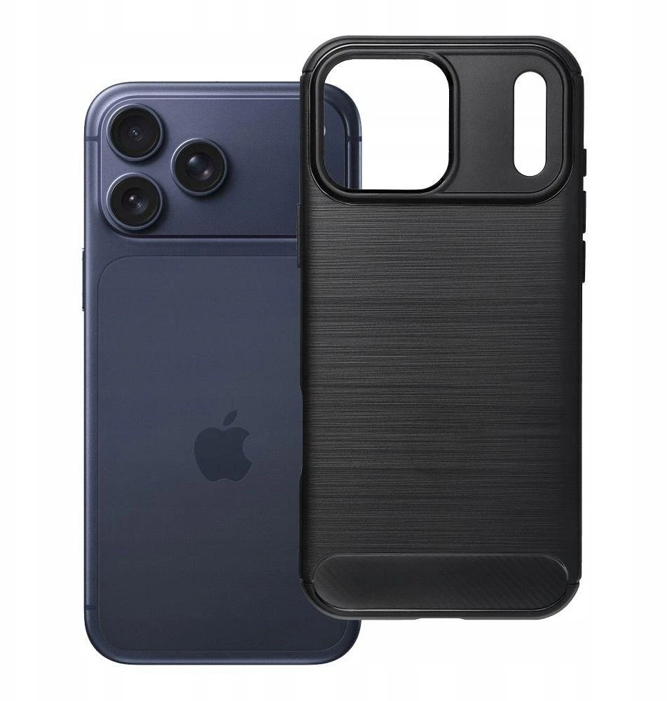 OEM dėklas, skirtas iPhone 17 Pro Max / 18 Pro Max (žemas kameros kraštas), Carbon 2.0, juodas