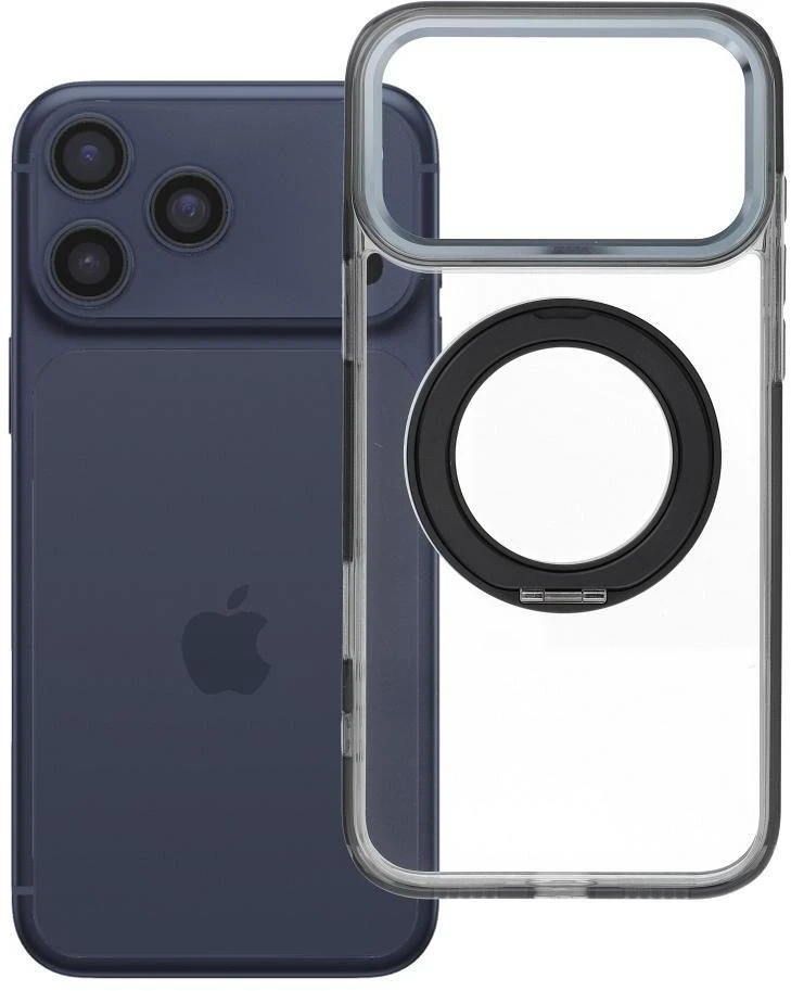Prodigee Oem dėklas, skirtas iPhone 18 Pro Max / 17 Pro Max, rėmelis su apskritu stoveliu, suderinamas su MagSafe, juodas
