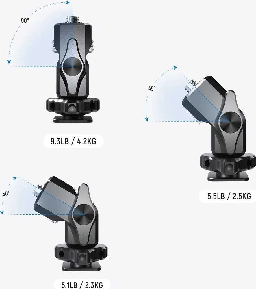 Neewer Profesionali galvutė 4,2kg 3D 360 monitoriui, 1/4'' srieginis montavimas, ISO padas NEEWER MA002
