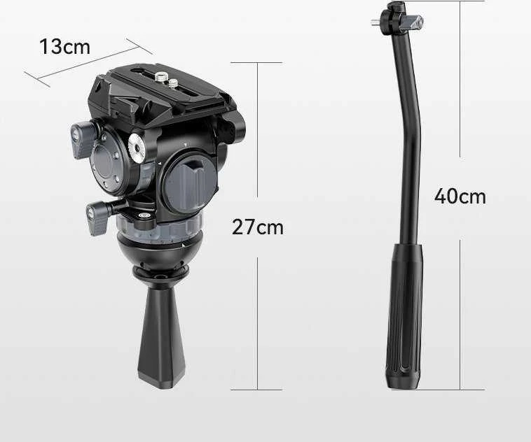 Kameros Trikojis - Ulanzi VideoFast 75mm Kamuolinis Galvutė, 10 Kg Apkrovos Talpa, Hidraulinė Skysčio Galvutė