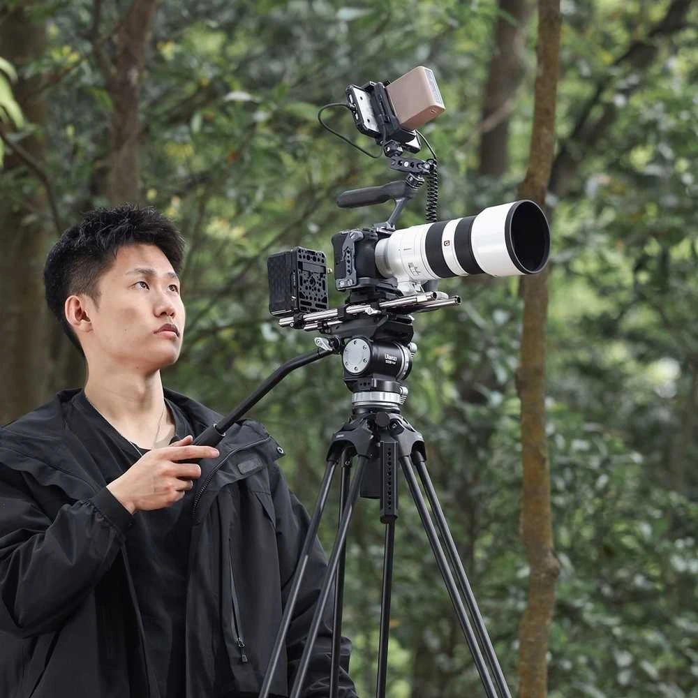 Kameros Trikojis - Ulanzi VideoFast 75mm Kamuolinis Galvutė, 10 Kg Apkrovos Talpa, Hidraulinė Skysčio Galvutė