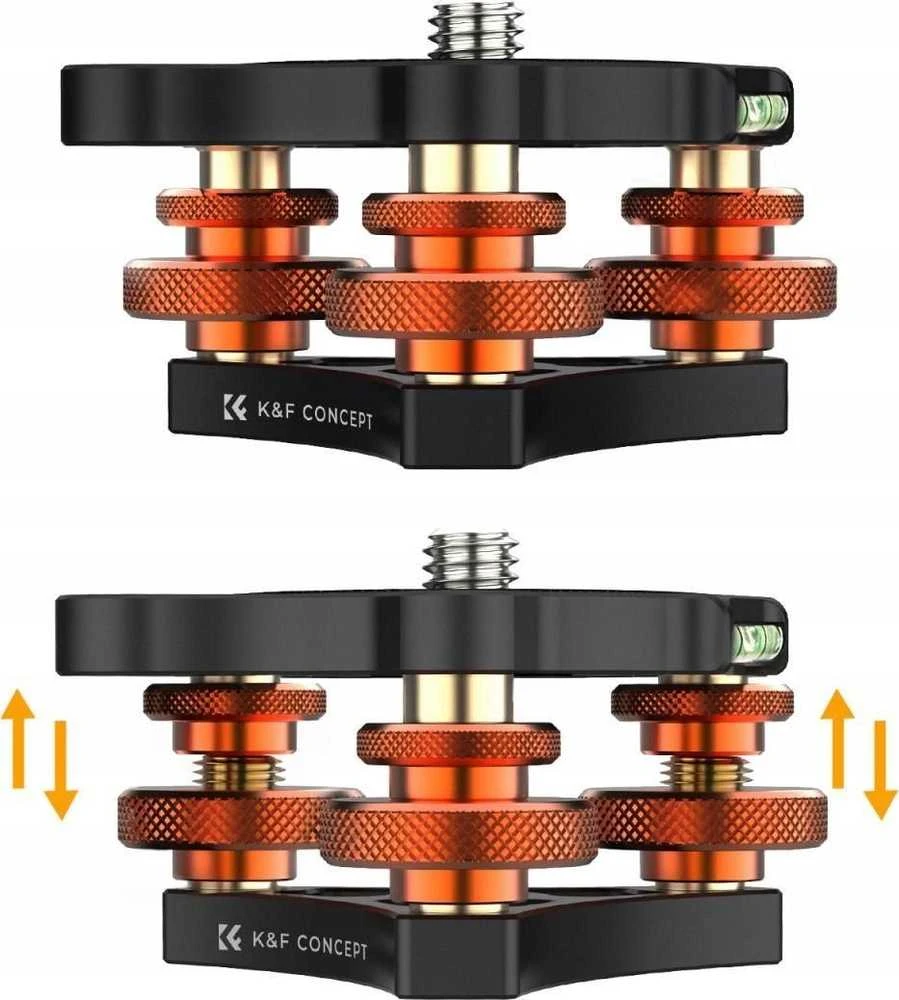 K&F Profesionali srieginė vaizdo galvutė 15kg K&F LP-48 Aliuminis 2x Gulsčiukas / KF31.104