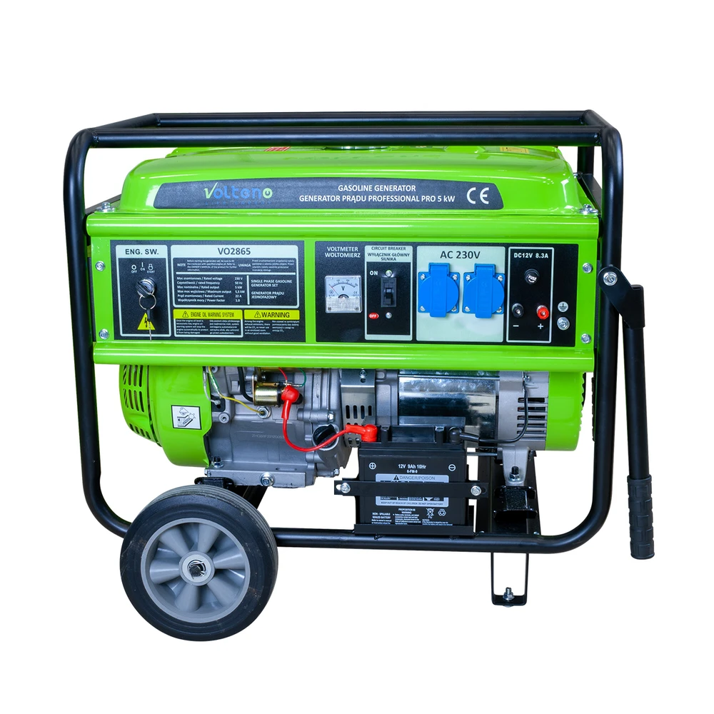 Profesionalus benzininis generatorius Volteno Professional Pro, 5 kW, 230 V, AVR, 25 l