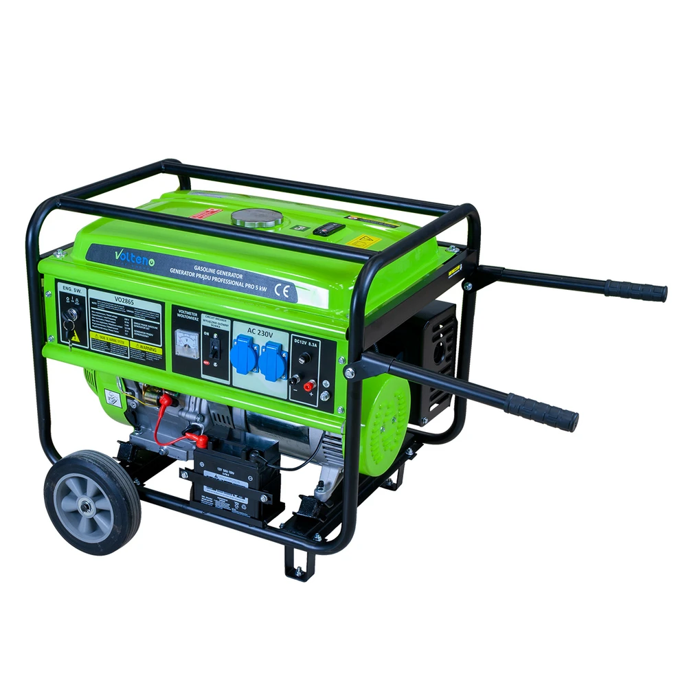 Profesionalus benzininis generatorius Volteno Professional Pro, 5 kW, 230 V, AVR, 25 l