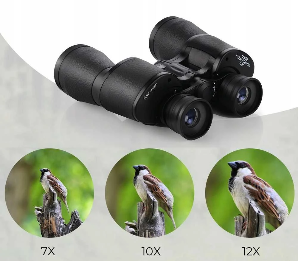 Žiūronai K&F Profesionalūs žiūronai CONCEPT ZOOM 7x 50mm 7x50 BaK4 dėklas / KF33.093