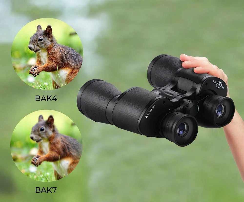 Žiūronai K&F Profesionalūs žiūronai CONCEPT ZOOM 7x 50mm 7x50 BaK4 dėklas / KF33.093