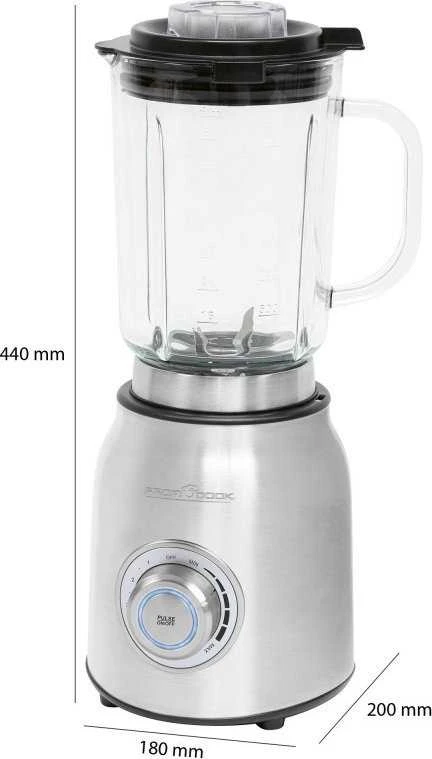 Profi Cook ProfiCook 501207 mixer Stand mixer 1200 W Nerūdijantis plienas