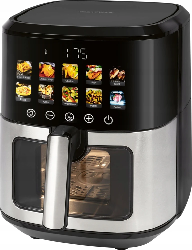 Gruzdintuvė Profi Cook ProfiCook PC-FR 1286 H fryer Single 6.5 L Stand-alone 1700 W Hot air fryer Juodas, Nerūdijantis plienas