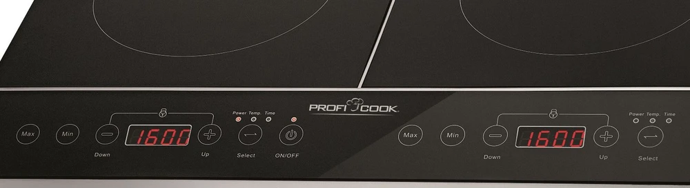 Clatronic Indukcinė Viryklė - Profi Cook PC-DKI 1067, 3500W, 2 Kaitvietės, Juoda