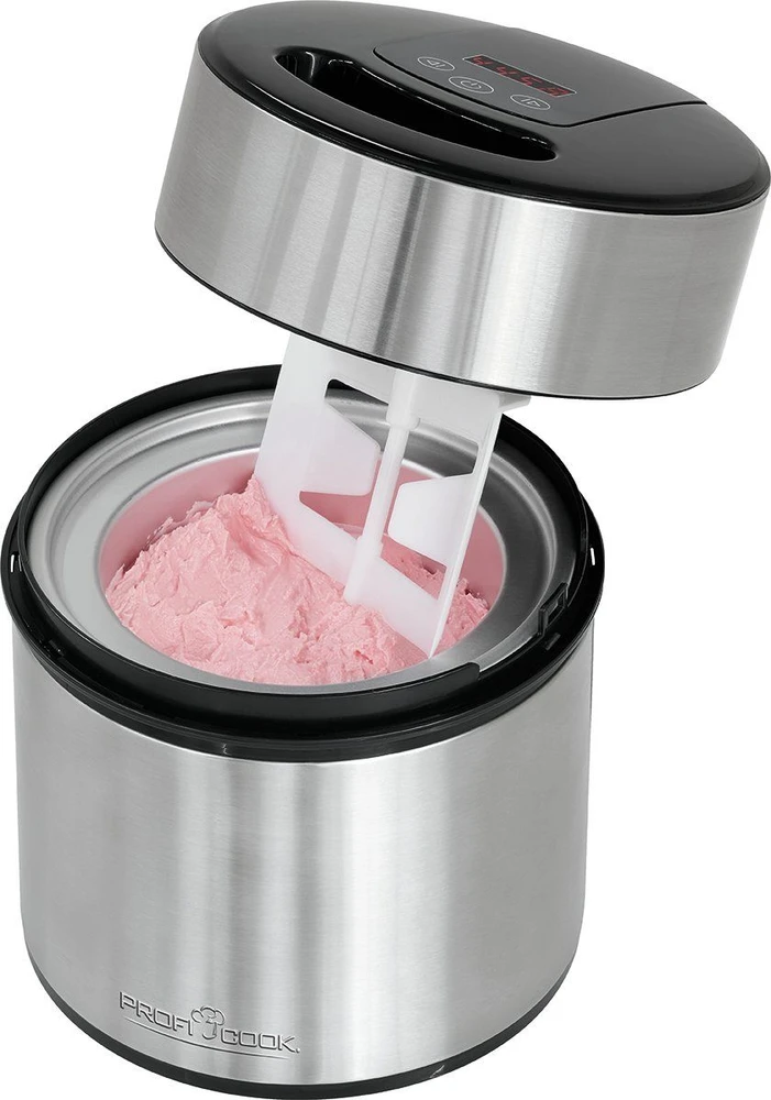 Profi Cook ProfiCook 501140 ice cream maker 1.8 L Juodas,Nerūdijantis plienas 12 W