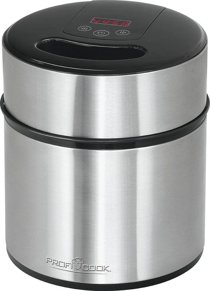 Profi Cook ProfiCook 501140 ice cream maker 1.8 L Juodas,Nerūdijantis plienas 12 W