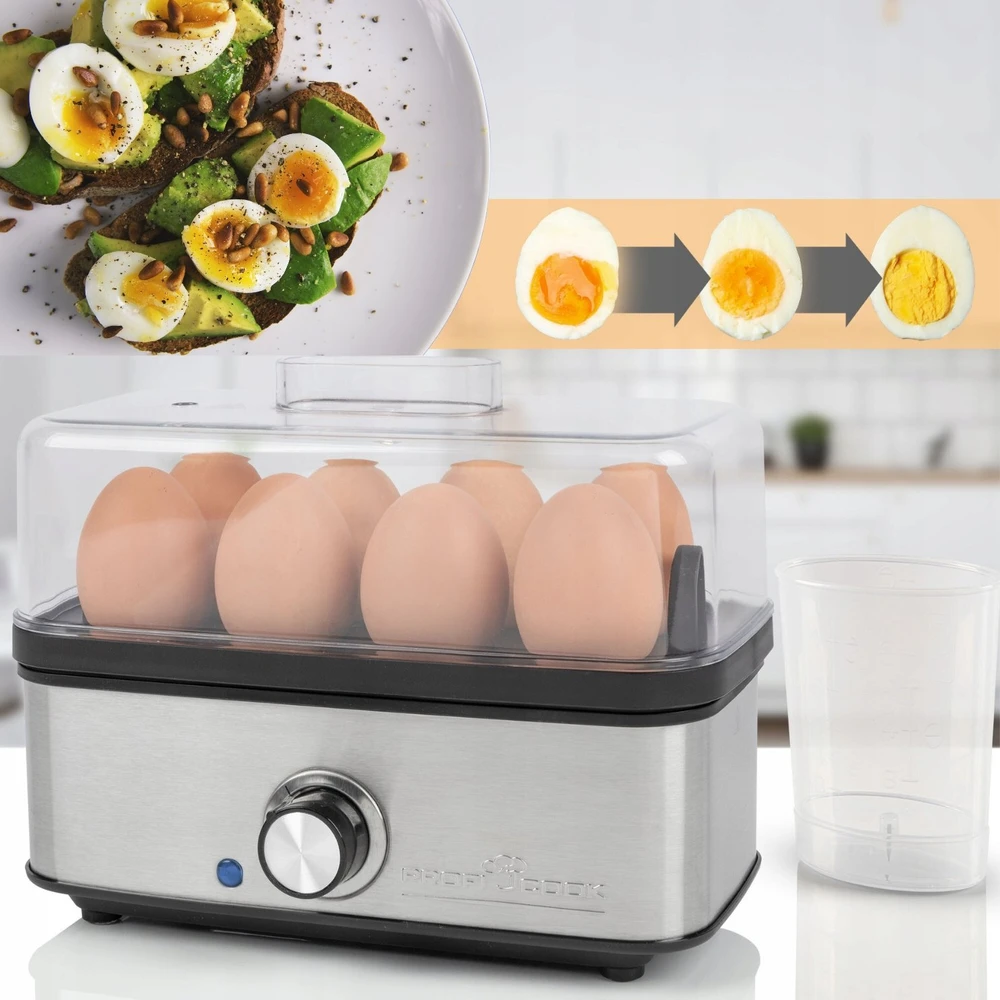 Boman ProfiCook PC-EK 1275 8 egg(s) 400 W Juodas, Nerūdijantis plienas