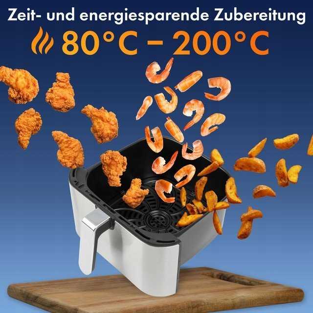 Gruzdintuvė Profi Cook ProfiCook PC-FR 1269 H fryer Single 8 L Stand-alone 1800 W Hot air fryer Juodas, Nerūdijantis plienas