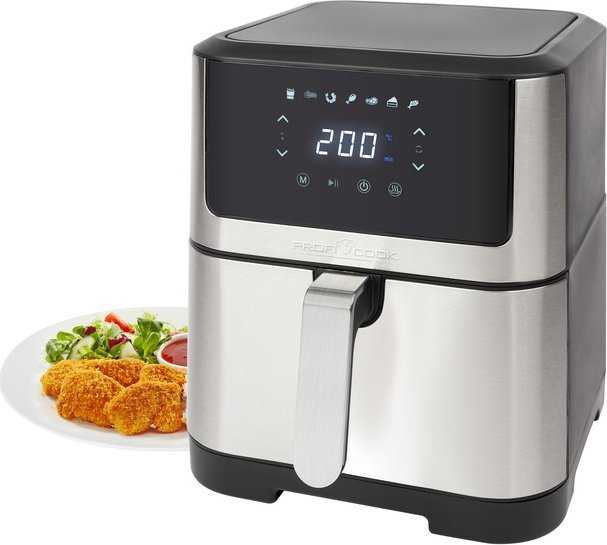 Gruzdintuvė Profi Cook ProfiCook PC-FR 1269 H fryer Single 8 L Stand-alone 1800 W Hot air fryer Juodas, Nerūdijantis plienas