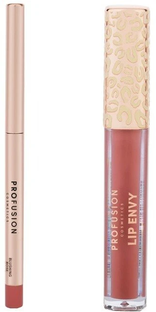 Set Profusion Cosmetics: Lip Envy Blushing Rose lūpų blizgis 3,5 ml + Lip Envy Blushing Rose lūpų pieštukas 0,3 g
