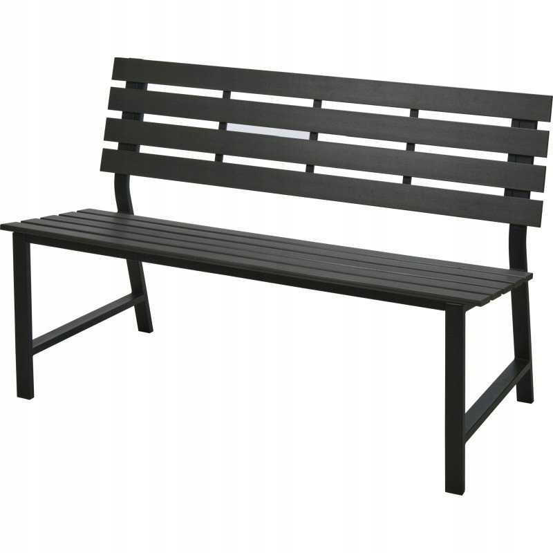 ProGarden Juodas METAL GARDEN BENCH 115X55X85CM