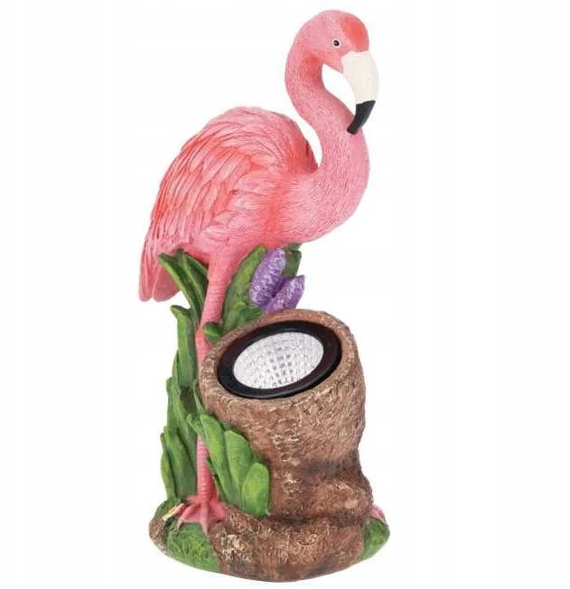 ProGarden Spotlight Sodo figūrėlė flamingas su prožektoriumi, 24 x 24 x 10,5 cm